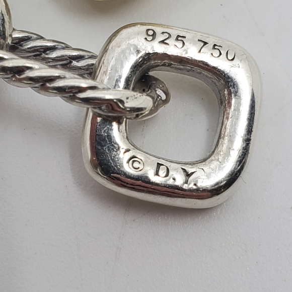 David Yurman 18K & Sterling Silver Toggle Heart Charm Bracelet - Picture 7 of 8